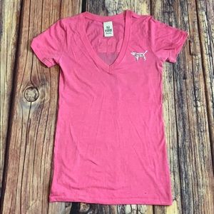 PINK Sequin and Glitter Pink Tee